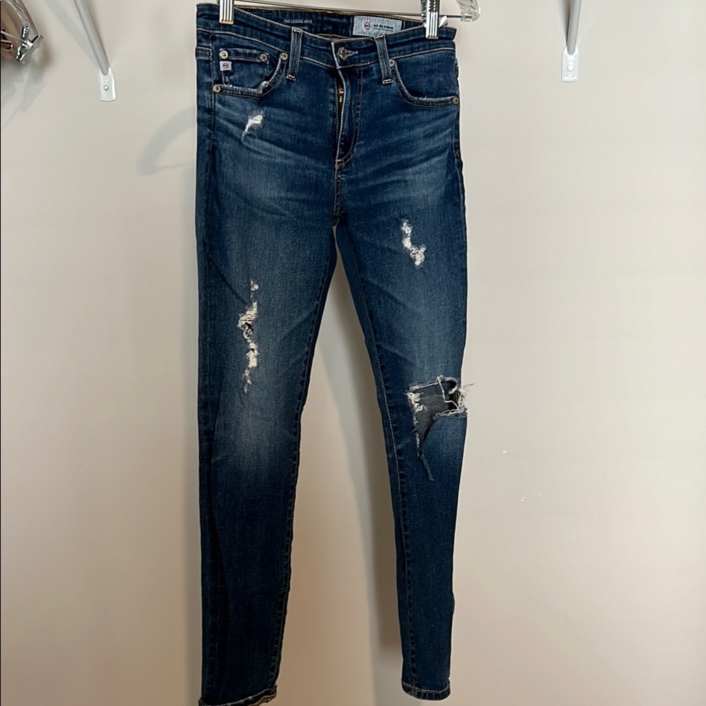 Distressed Blue Jeans